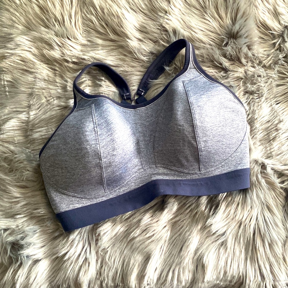 Panache Sport Bra Under-wireless Heathered Gray Size 38E (38GGG) NWOT